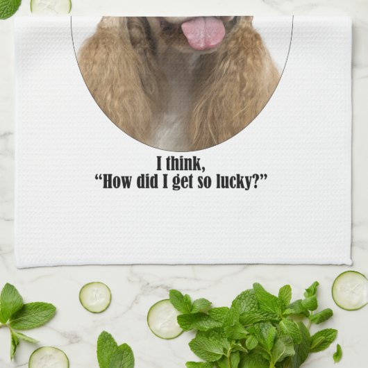 Lucky Cocker Spaniel Geschirrtuch (Gefaltet)