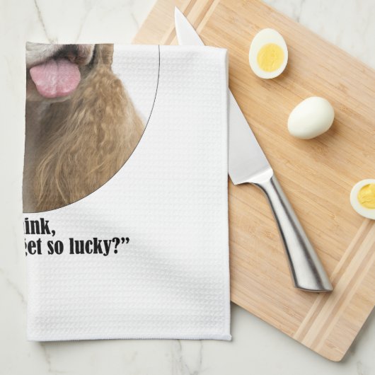 Lucky Cocker Spaniel Geschirrtuch (Viertel Falte)