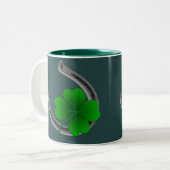 Lucky Coffee Cup St. Patrick's Day Kleeblatt Tasse (Vorderseite Links)