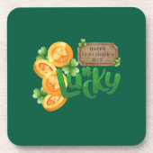 Lucky Coin Hard plastic coaster Getränkeuntersetzer (Vorderseite)