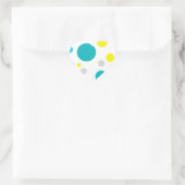 Lucky Colorful Bubbles Herz-Aufkleber (Tasche)