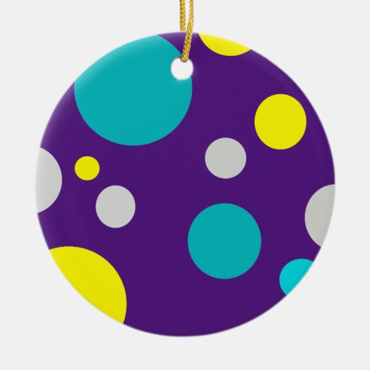 Lucky Colorful Bubbles Keramik Ornament (Vorne)