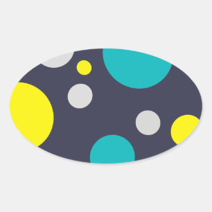 Lucky Colorful Bubbles Ovaler Aufkleber