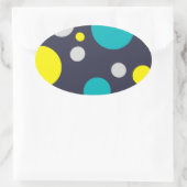 Lucky Colorful Bubbles Ovaler Aufkleber (Tasche)