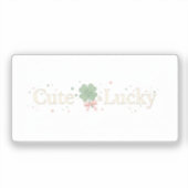 Lucky Coquette Aesthetic Bow Clover St Patrick Aufkleber (Vorderseite)