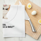 Lucky Corgi Geschirrtuch (Viertel Falte)