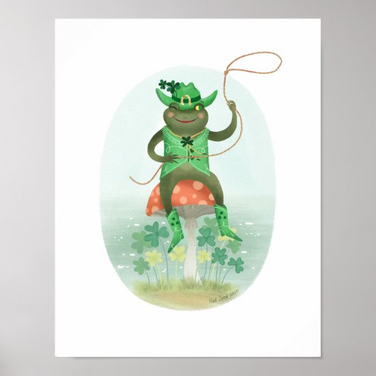 Lucky Cowboy Bullfrog Art Print Poster (Vorne)