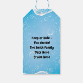 Lucky Cruising Duck Behalten oder Kreuzfahrt Game Geschenkanhänger (Rückseite)