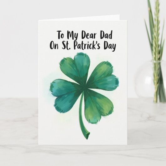 Lucky Dad St Patricks Day Card Karte (Vorderseite)
