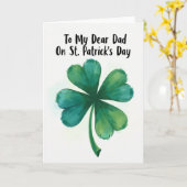 Lucky Dad St Patricks Day Card Karte (Gelbe Blume)