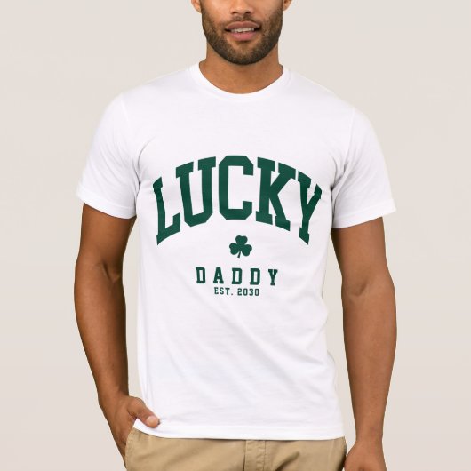 Lucky Daddy | Pater St. Patrick's Day Custom T-Shirt (Vorderseite)