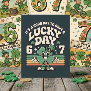 Lucky Day 67 Shamrock-Kinderparty-Karte Feiertagskarte