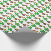 Lucky Day Kleeblatt Rainbow St. Patrick's Day Geschenkpapier (Ecke)