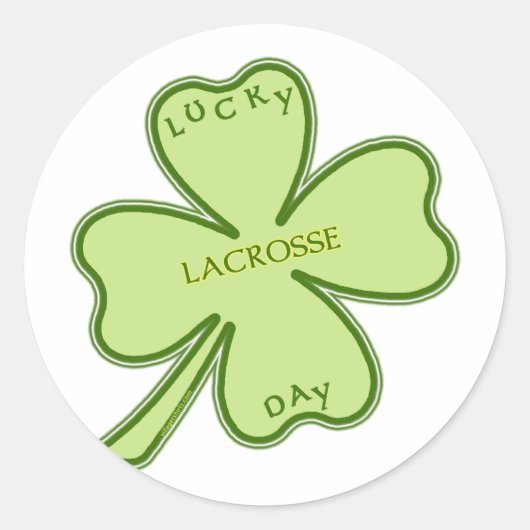 Lucky Day Lacrosse Runder Aufkleber (Vorderseite)