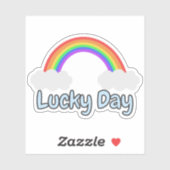Lucky Day Rainbow St Patrick's Day Aufkleber (Blatt)