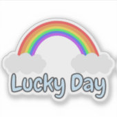 Lucky Day Rainbow St Patrick's Day Aufkleber (Vorderseite)