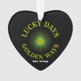 Lucky Days & Golden Ways Retro Sunburst Heritage  Ornament