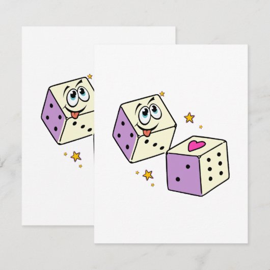 Lucky Dice Begleitkarte (Vorne/Hinten)