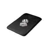 Lucky Dice Black Bath Mat Badematte (Schrägansicht)