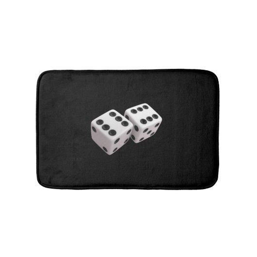 Lucky Dice Black Bath Mat Badematte (Vorderseite)