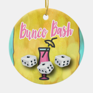 Lucky Dice Bunco Bash Keramik Ornament