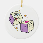 Lucky Dice Keramik Ornament (Vorne)