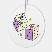 Lucky Dice Keramik Ornament (Links)