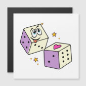 Lucky Dice Magnetkarte (Vorne/Hinten)
