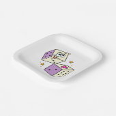 Lucky Dice Pappteller (Gewinkelt)