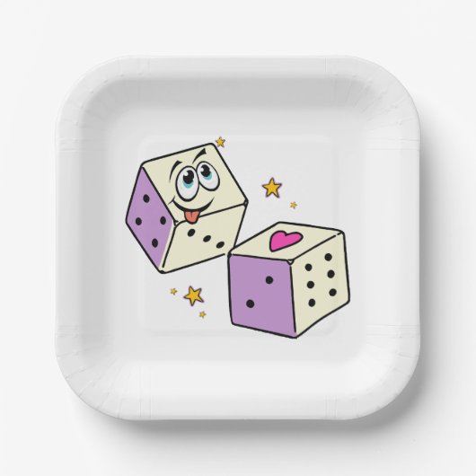 Lucky Dice Pappteller (Vorderseite)