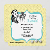 Lucky Dice Player Bunco Party Einladung (Vorne/Hinten)