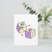 Lucky Dice Postkarte (Stehend Vorderseite)