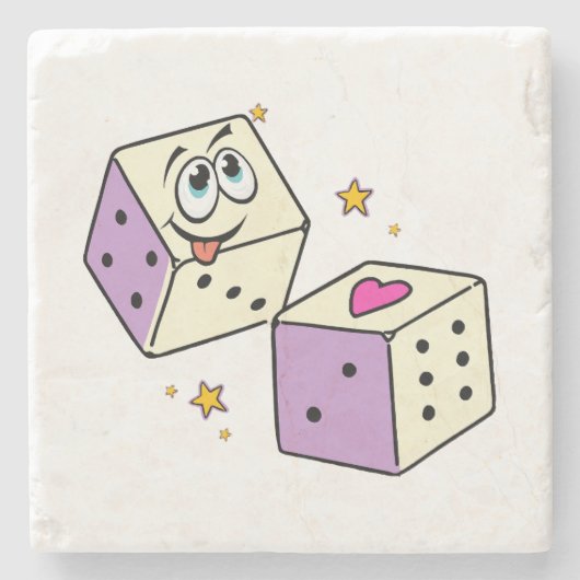 Lucky Dice Steinuntersetzer (Vorderseite)