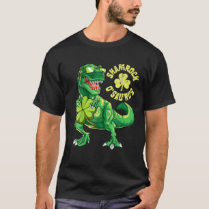 Lucky Dino St Patrick's Day Happy St Pat Trex Day T-Shirt