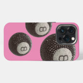 Lucky Disco 8 PINK, Lucky 8 disco Ball, Snooker iPhone Hülle (Rückseite (Horizontal))