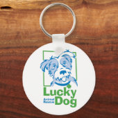 Lucky Dog Basic Button Keychain Schlüsselanhänger (Vorderseite)