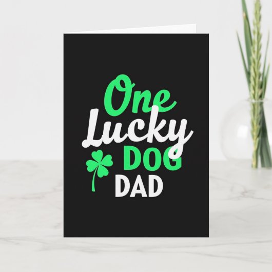 Lucky Dog Dad Greeting Card Karte (Vorderseite)