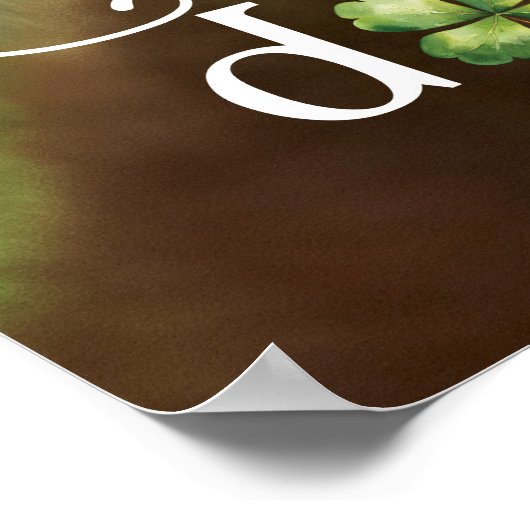 Lucky Dog Funny Custom Foto St. Patrick's Day Poster (Ecke)