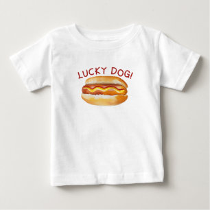 Lucky Dog Hot Dog Geburtstag Baby T - Shirt - Nied