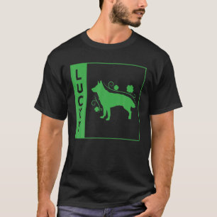 Lucky Dog Leprechaun Irish Clover T-Shirt