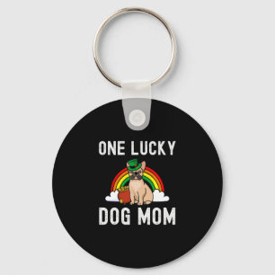 Lucky Dog Mama Französischer Bulldog St Patrick's Schlüsselanhänger
