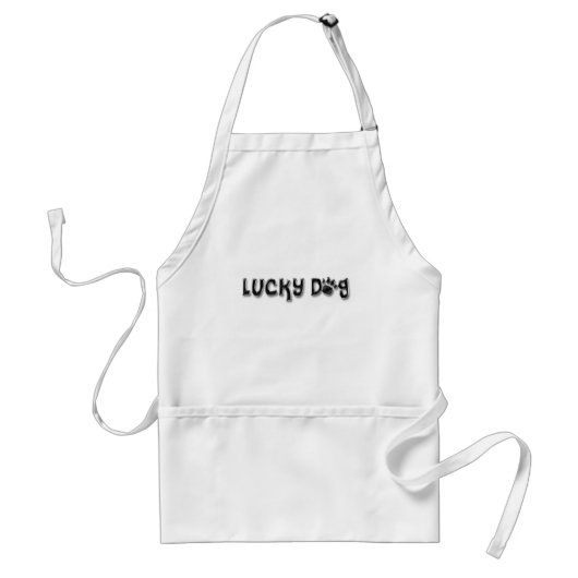 Lucky Dog Paw Print Schürze (Vorne)