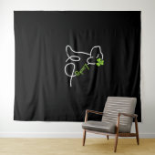 Lucky Dog St Patricks Day Niedlich Irish Puppy Sha Wandteppich (Beispiel (Horizontal))