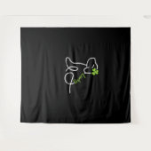 Lucky Dog St Patricks Day Niedlich Irish Puppy Sha Wandteppich (Vorderseite (Horizontal))