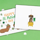Lucky Dogs St. Patrick's Day Feiertagspostkarte