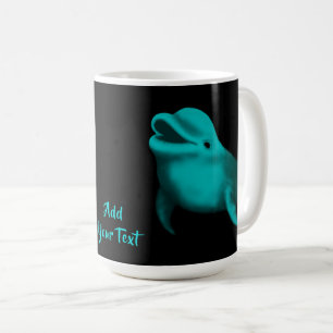 Lucky Dolphin - Ihren Text hinzufügen Kaffeetasse