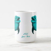 Lucky Dolphin - Ihren Text hinzufügen Kaffeetasse (Mittel)
