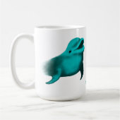 Lucky Dolphin - Ihren Text hinzufügen Kaffeetasse (Links)