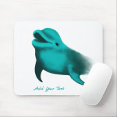 Lucky Dolphin - Ihren Text hinzufügen Mousepad (Mit Mouse)
