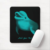 Lucky Dolphin - Ihren Text hinzufügen Mousepad (Mit Mouse)